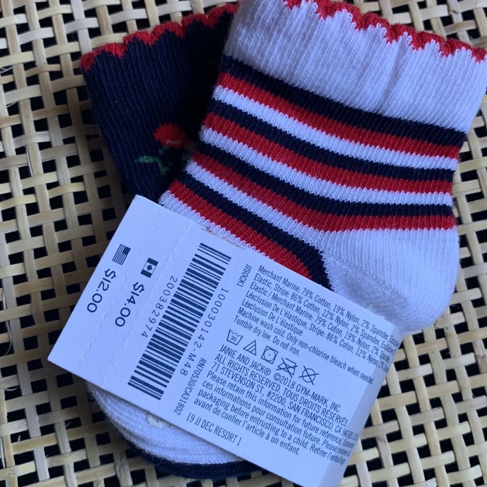 Janie and Jack Baby Girl Bundle 3 Pair of Socks